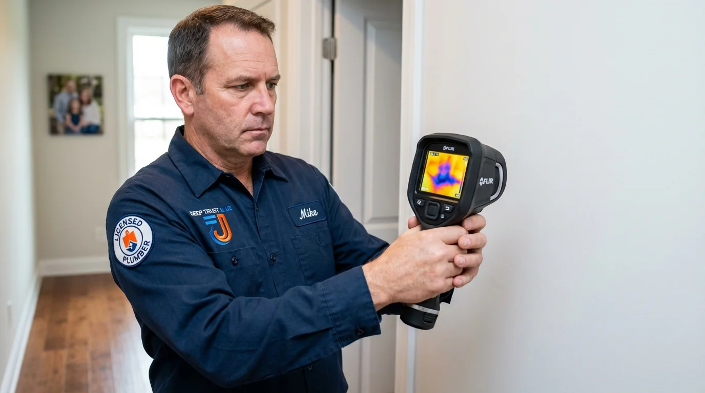 Thermal imaging leak detection by Johns Plumbing LLC in Grantville